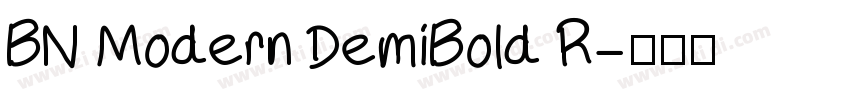 BN Modern DemiBold R字体转换